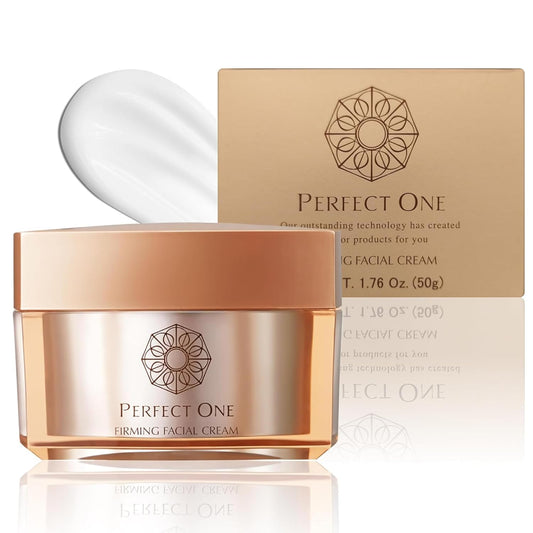 PERFECT ONE Firming Facial Cream - Helps The Skin Appear Firmer & Brighter - All-in-One Ultra Hydrating Serum, Moisturizer, & Eye Cream - With Niacinamide, Collagen, Squalane & Hyaluronic Acid, 50g