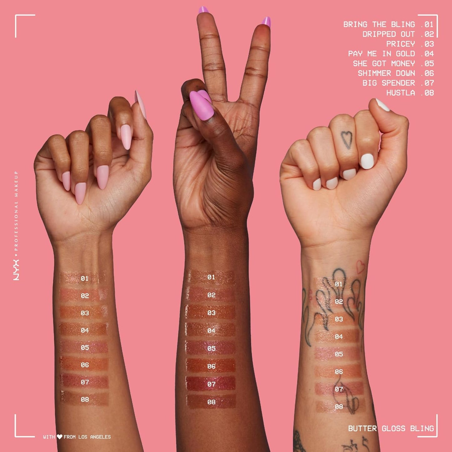 NYX Professional Makeup Butter Gloss Bling Lip Gloss, Non Sticky and Shiny Vegan Lip Makeup - Dripped Out