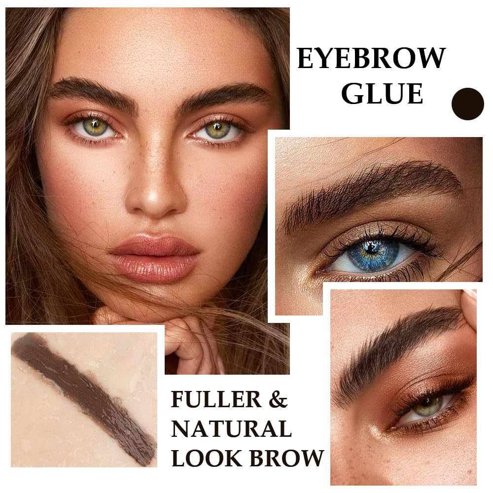 Tinted Thickening Brow Mascara,Brow Fast Sculpt,Waterproof, Transfer-proof, Brush to Fill in Eyebrows and Cover Gray Hairs - Cruelty Free - Light Medium Brown (2pcs 07 Espresso)