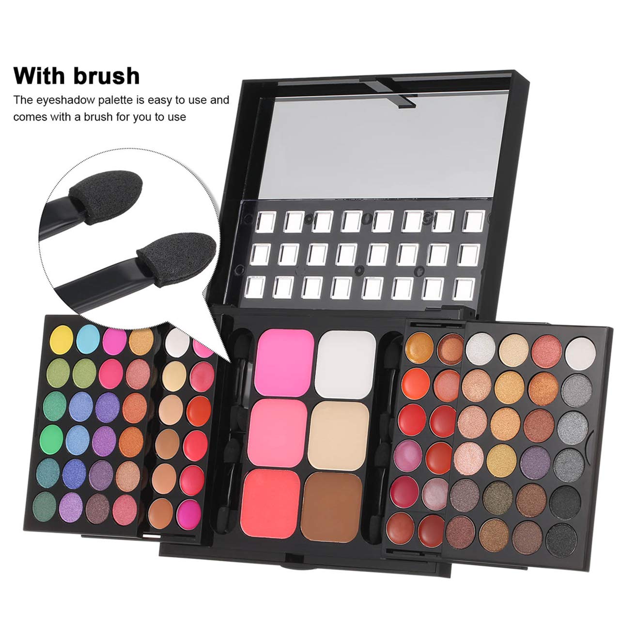 Pro Makeup Gift Set All in One Makeup Kit Cosmetic Contouring Kit 78 Colors Eyeshadow Palette with Face Blush, Lipgloss, Concealer and Eyeshadow Brushes- Ideal Holiday Gift Set#1