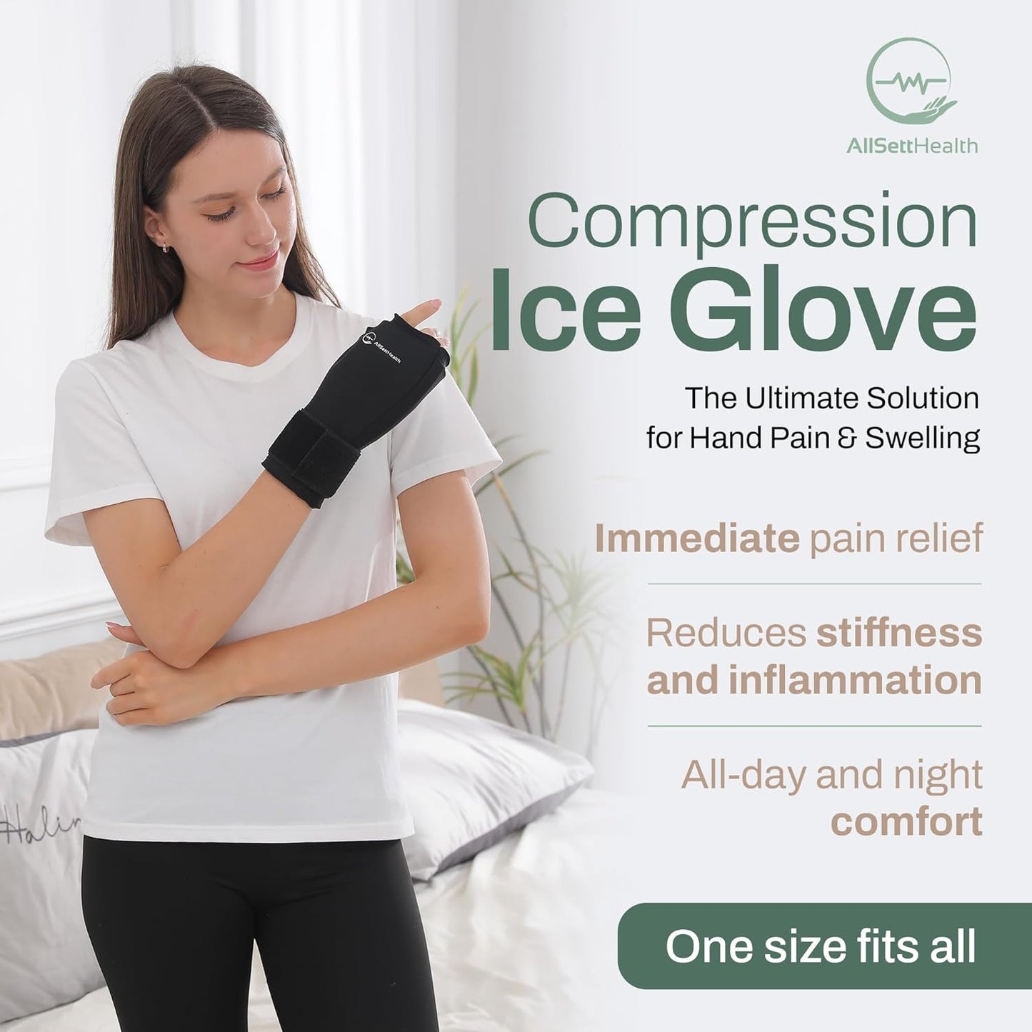 Wrist Ice Pack Wrap - Hot and Cold Gel Thumb & Hand Ice Pack Glove for Arthritis Relief | Microwavable & Freezer Safe, Dual Therapy for Carpal Tunnel, Tendonitis, Swelling, Targeted Relief for Hand