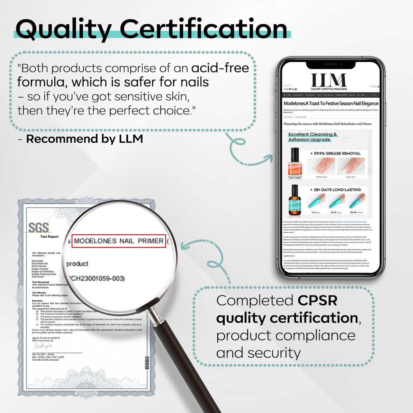 modelones Nail Primer, 15 ml Acid Free No Lift Bond Primer, Hema-Free Bonder for Gel Polish Nail Supplies Set