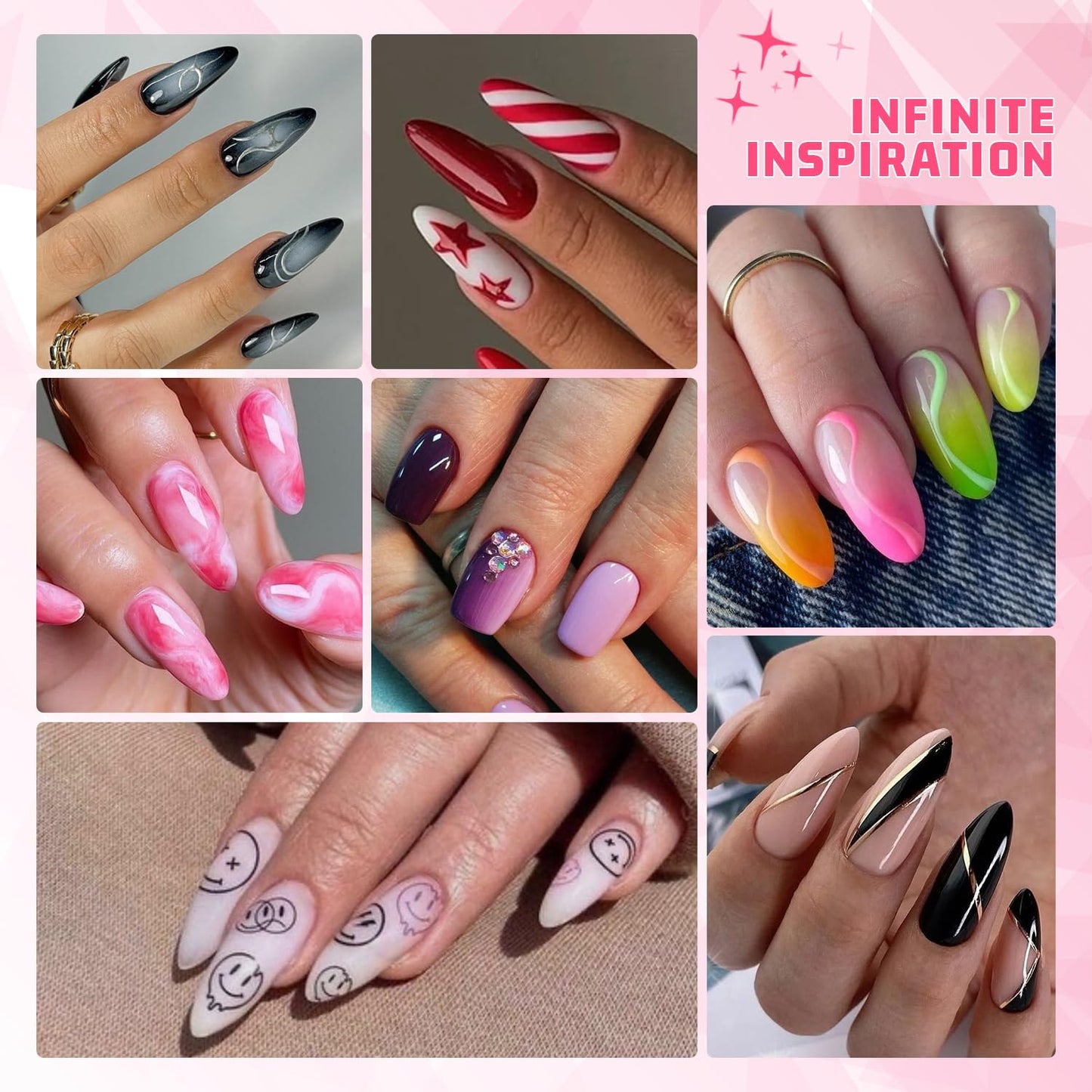 Sponge Pat Paint Nail Gel, Ombre Nails Gradient Gel Nail Blush Blooming Aura Nails Drawing Stripper Floral Painting DIY Nail Art, No Wipe, UV/LED Curing (12 Colors N)