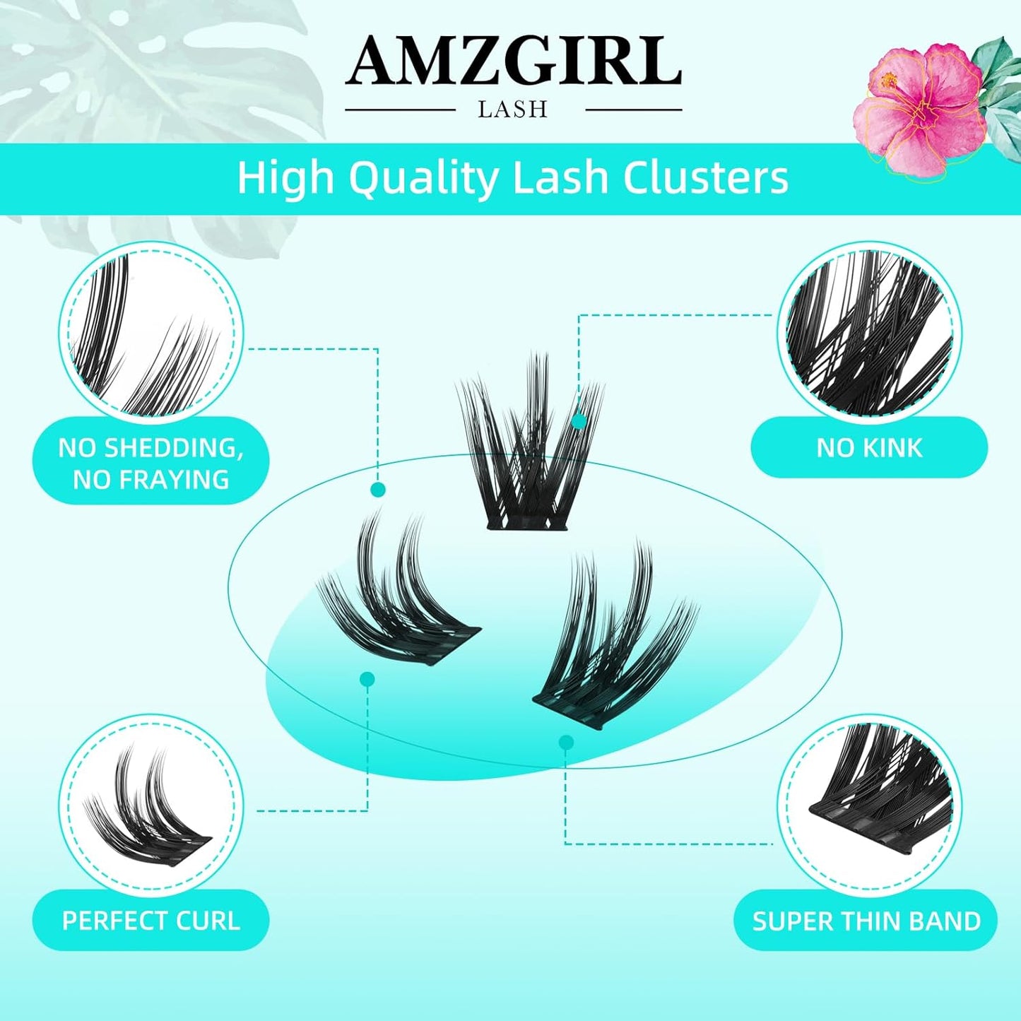 Lash Clusters Wet Look 168Pcs Eyelash Cluster Ultra-Thin Lash Band Eyelashes Extensions Spiky Anime Wide Span Lashes(Orchid,D-18mm)