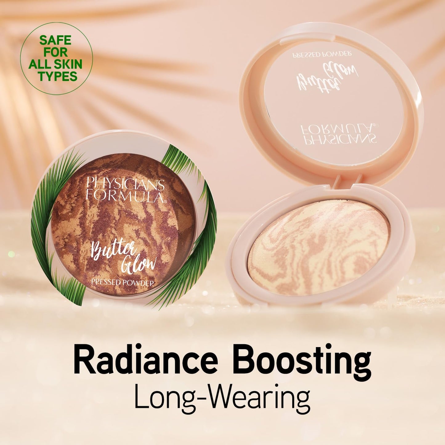 Physicians Formula Butter Glow Pressed Powder, Radiance-Boosting Face Powder with Murumuru Butter for Soft-Focus Finish – Translucent Glow