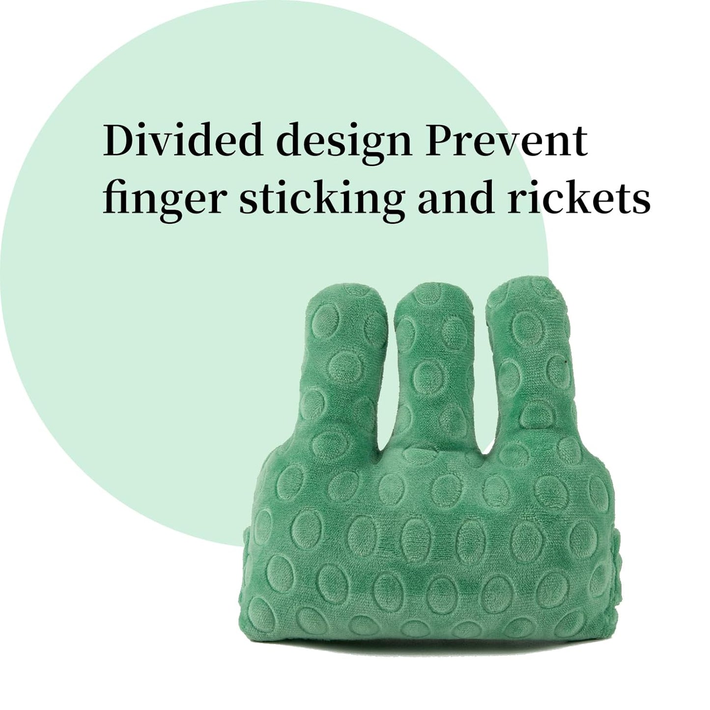 Adjustable Removable Finger Separator Protector Hand Contracture Cushion Padding Pillow Prevention Aid Training Tool With Fingers Hands Splints (Green)