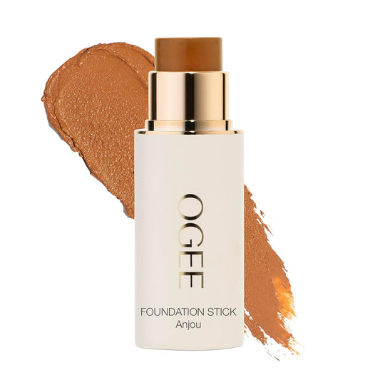 Ogee Sculpted Complexion Foundation Stick (Anjou 11.5N - Deep Beige, Golden Undertones) Full Coverage Foundation Makeup - Instantly Balance & Even Complexion - 70% Organic Ingredients