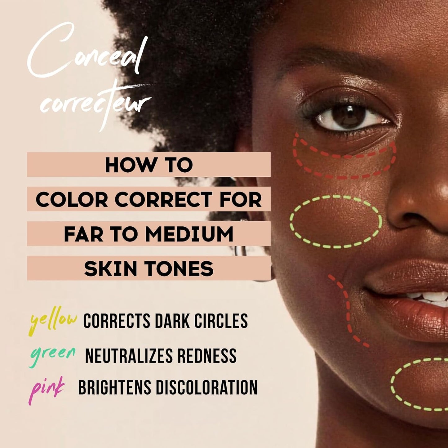 Green Color Correcting for Redness, Mint Instant HD Studio Skin Flawless Liquid Contour, Tone Neutralizing before Foundation, Minimize Redness, Waterproof Concealer for All Skin Types, 01