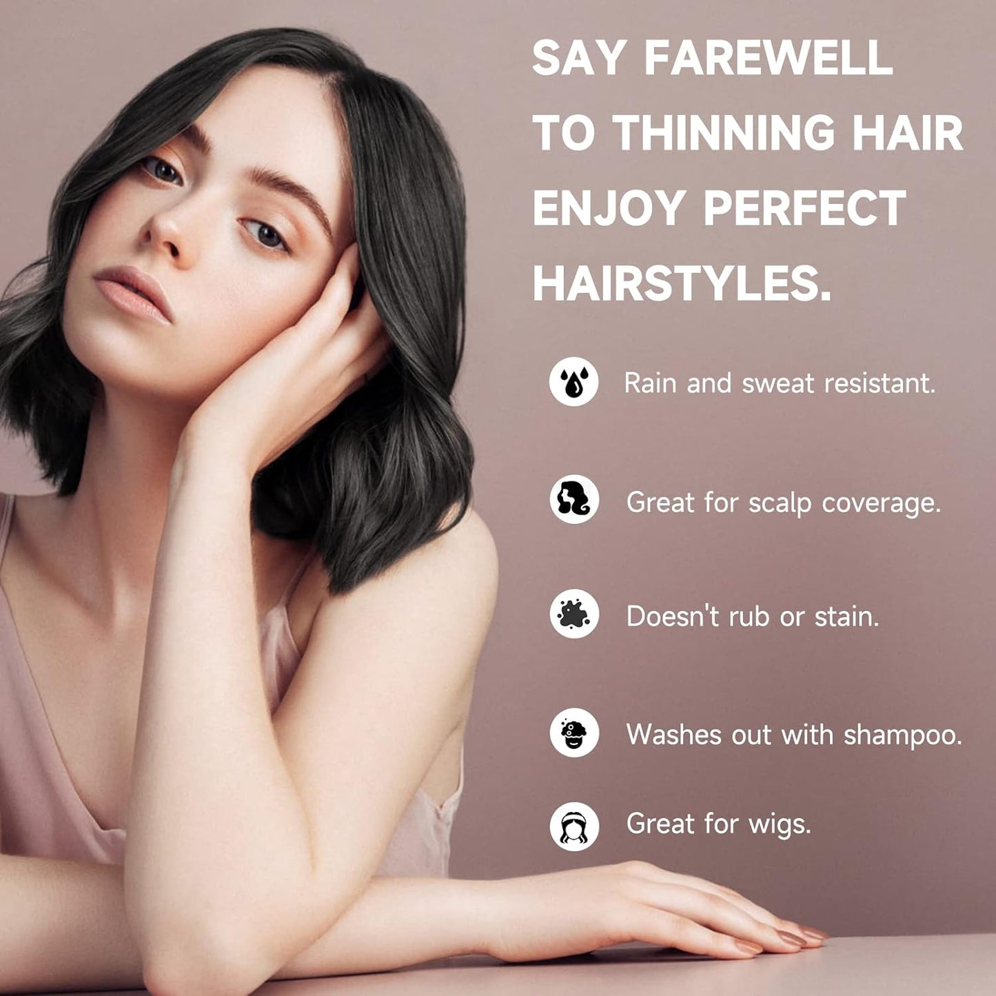 2 Pack Root Touch Up Shadow Powder, Gray Hair Cover Up, Women Color Root Coverage Powder for Thinning Grey Hairline, Men Instantly Concealer Hair Loss Beard Line Eyebrow, White