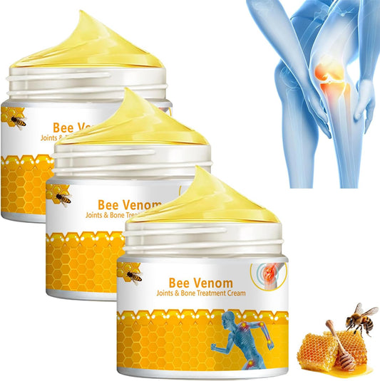 3 PCS Bee Venom Joint and Bone Therapy Cream, New Bee Venom Gel, Specializes in Muscle Soothing, for All Parts of The Body, for Men & Women