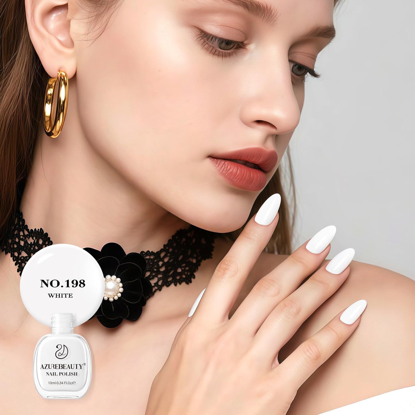 AZUREBEAUTY Warm White Nail Polish – Quick Dry, Long-Lasting, Natural Glossy Finish for DIY Manicure & Nail Art, Salon Quality, 10ml for Women