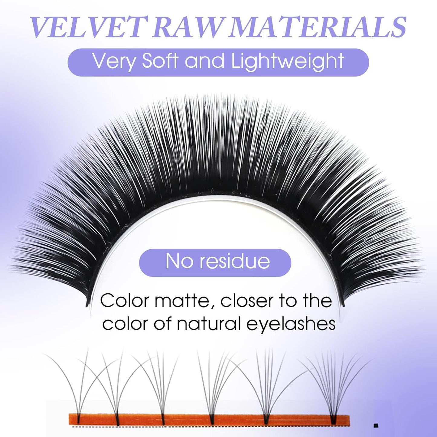 Easy Fan Volume for Lash Artists: Wendy, Handmade Fans for Eyelash Extensions, Self Fanning, Blooming, Black, C Curl, 0.03mm, 8-14mm, KH126