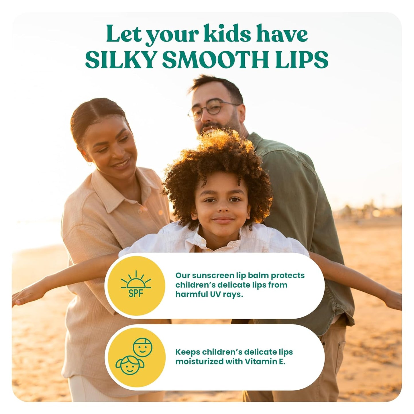 Rubber Ducky Lip Sunscreen SPF 44, Kids Vegan Lip Balm with Vitamin E, UV Protection, Water Resistant, Untinted, Vanilla Flavor, Broad Spectrum