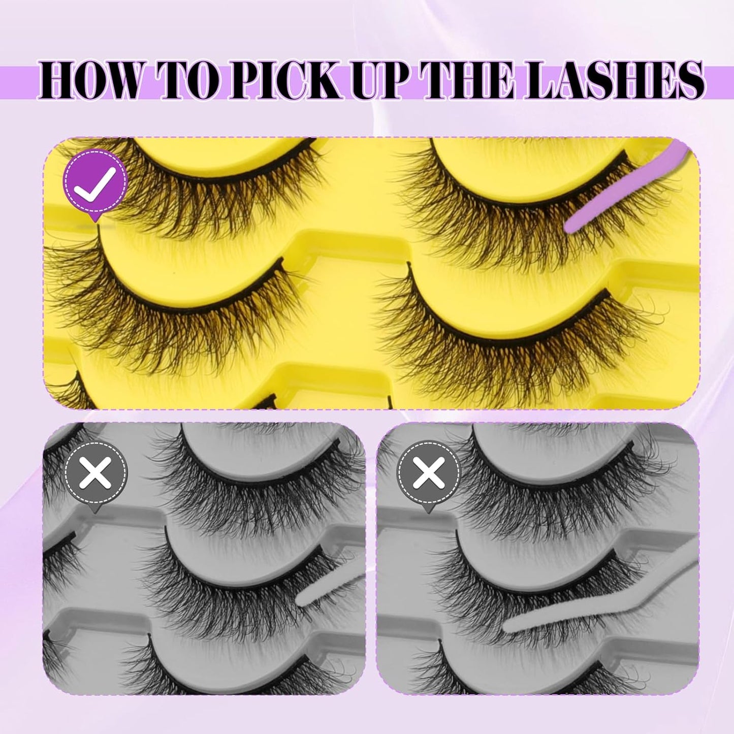 Strip Lash with Glue for DIY Lash-users: 10 Pairs, DIY, Natural Look, Fluffy, Manga, Wispy, Waterproof, Anime, Cat Eye, D Curl, JN17
