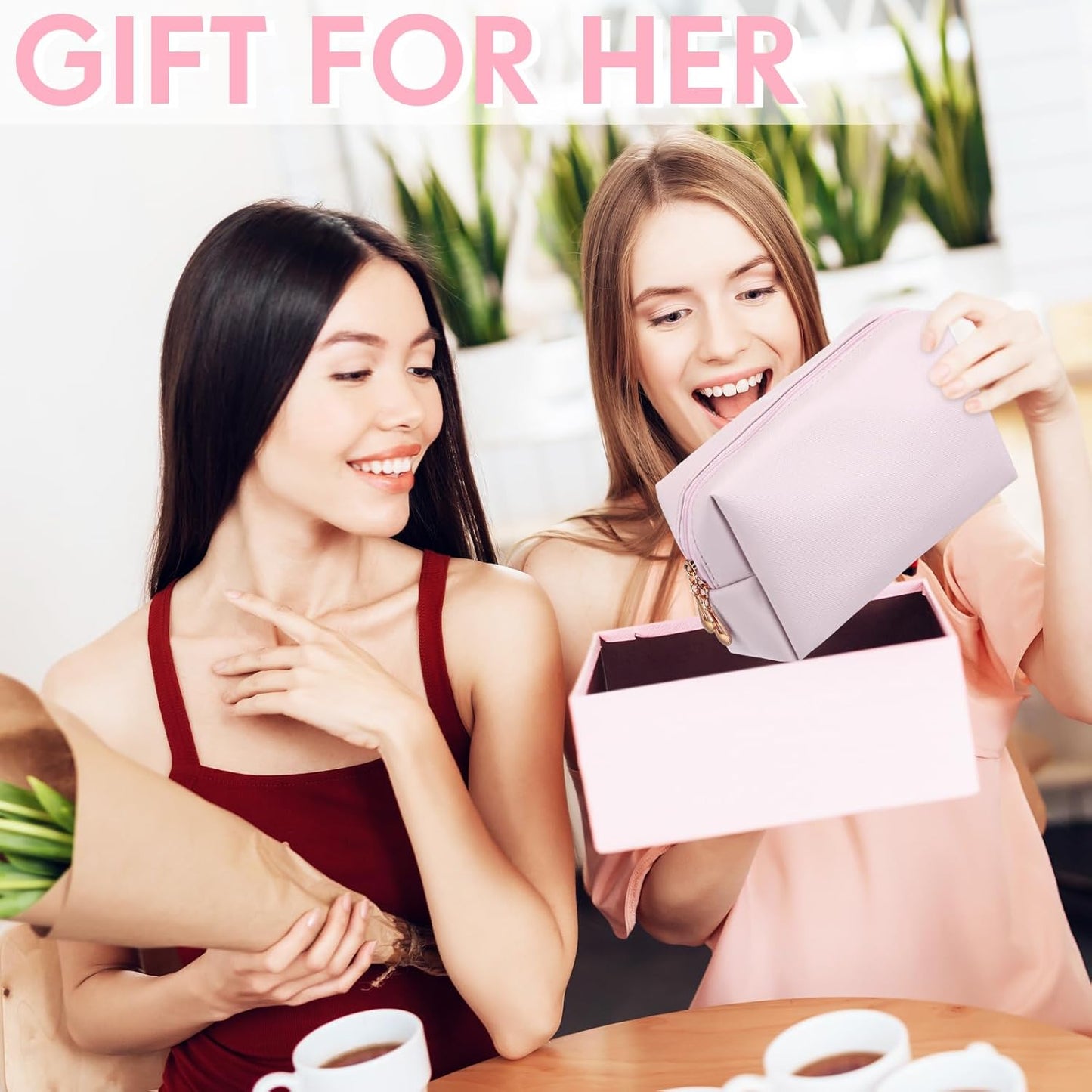 Kigeli 15 Pcs Aesthetic Makeup Bags PU Leather Cosmetic Pouches Waterproof Plain Toiletry Bags Makeup Pouches Bulk for Women Party Gift Travel Storage Organizer(Pink Purple)