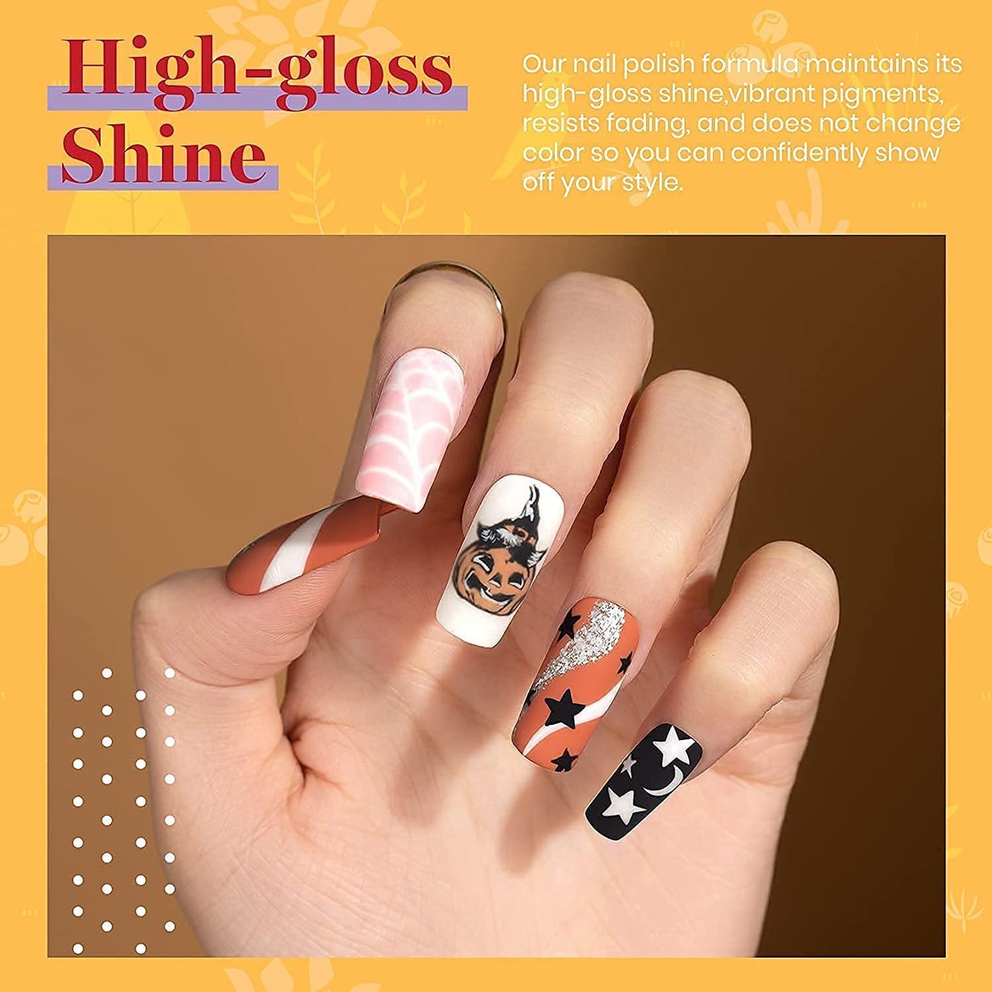 Beetles Fall Gel Nail Polish Set, 6 Colors Burgundy Red Brown Yellow Orange Glitter Gel Nail Polish Soak Off UV Nail Art Design Manicure Gifts for Women