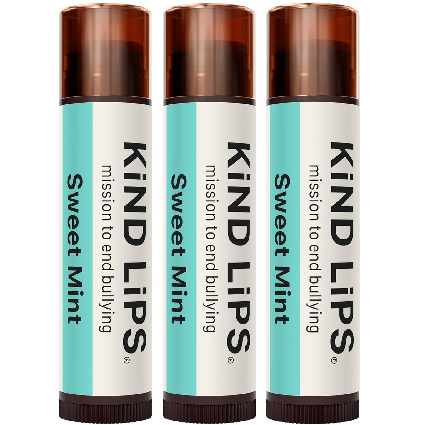 Kind Lips Sweet Mint Lip Balm 3-Pack - USDA Organic, Natural Chapstick Alternative for Dry Lips | Gluten-Free, Cruelty-Free