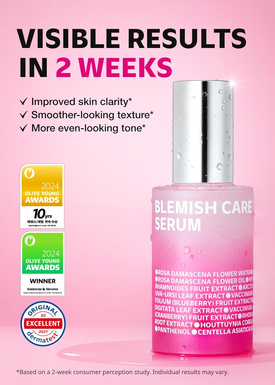 ISOI Blemish Care Up Serum for Face, Vegan Hydrating Serum for Smooth & Glass Skin Effect, Skin Barrier & Moisture Balance for Women, Arbutin, Korean Skin Care (1.18 fl. oz, 35ml)