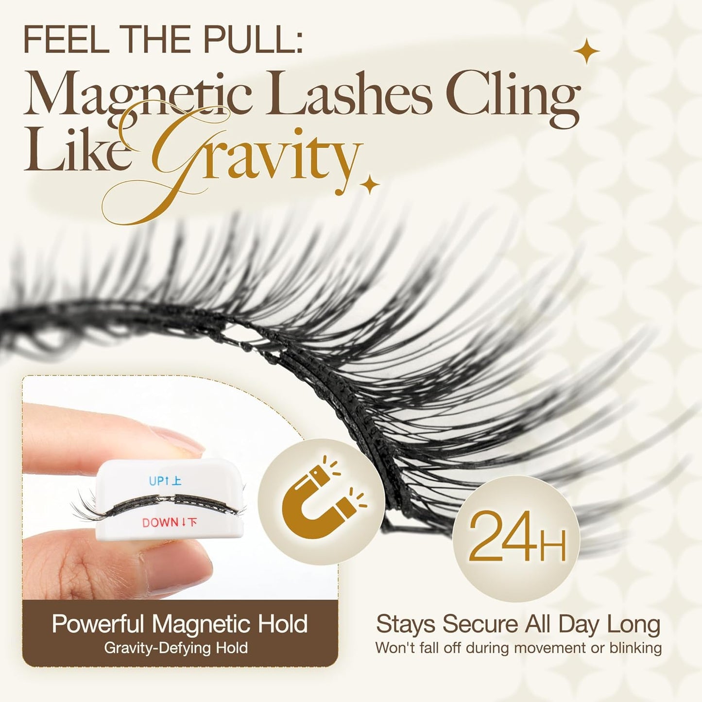 LASHVIEW Upgrade Soft Magnetic Eyelashes Natural Look, Reusable Magnetic Eyelashes with Applicator, No Glue Needed Lashes Kit, Easy to Wear and Remove CT01