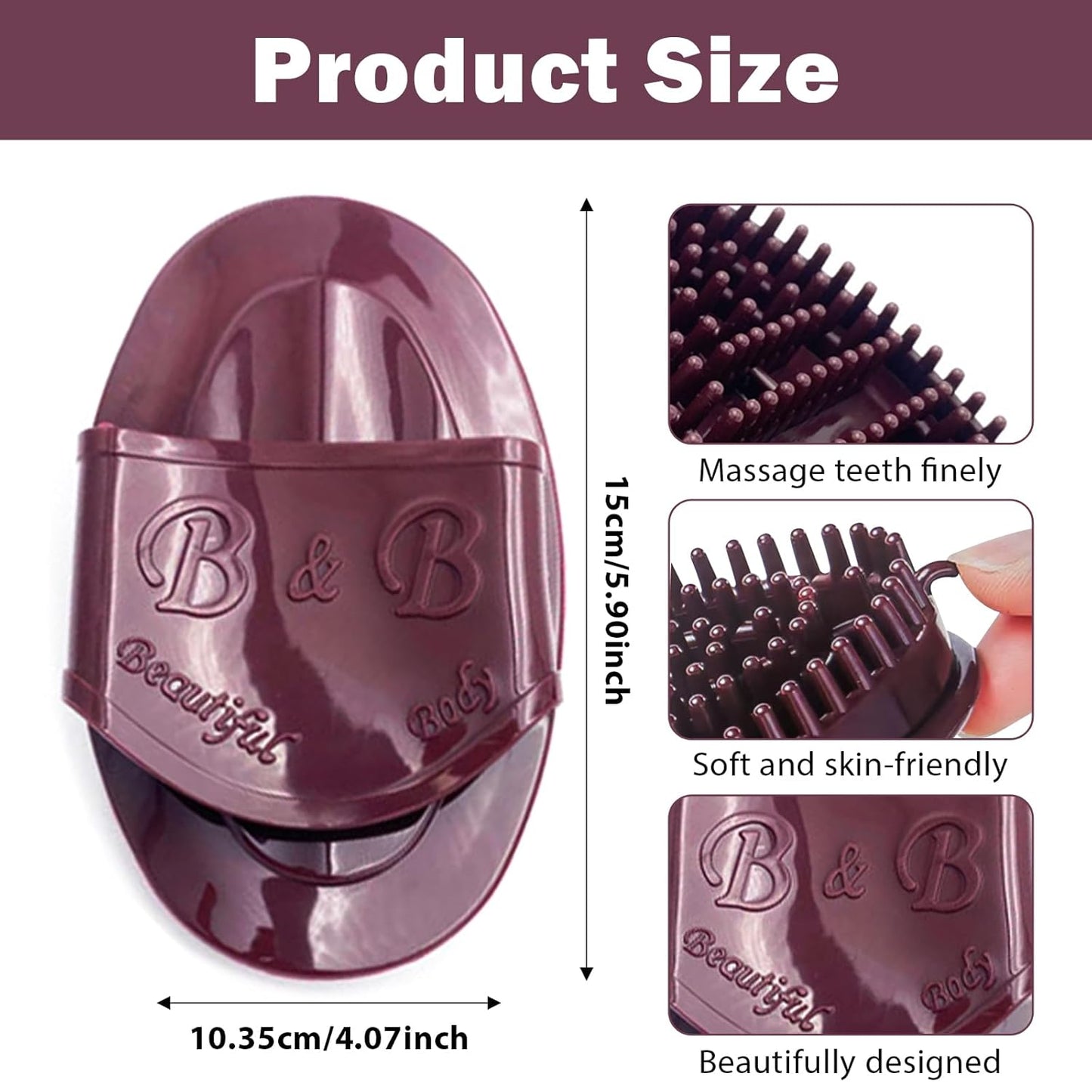 2-Pack 2025 Pro Meridian Massage Brush Set - Full Body & Scalp Acupressure Tool for Head-to-Toe Relaxation - Salon Quality Comb Gift Idea