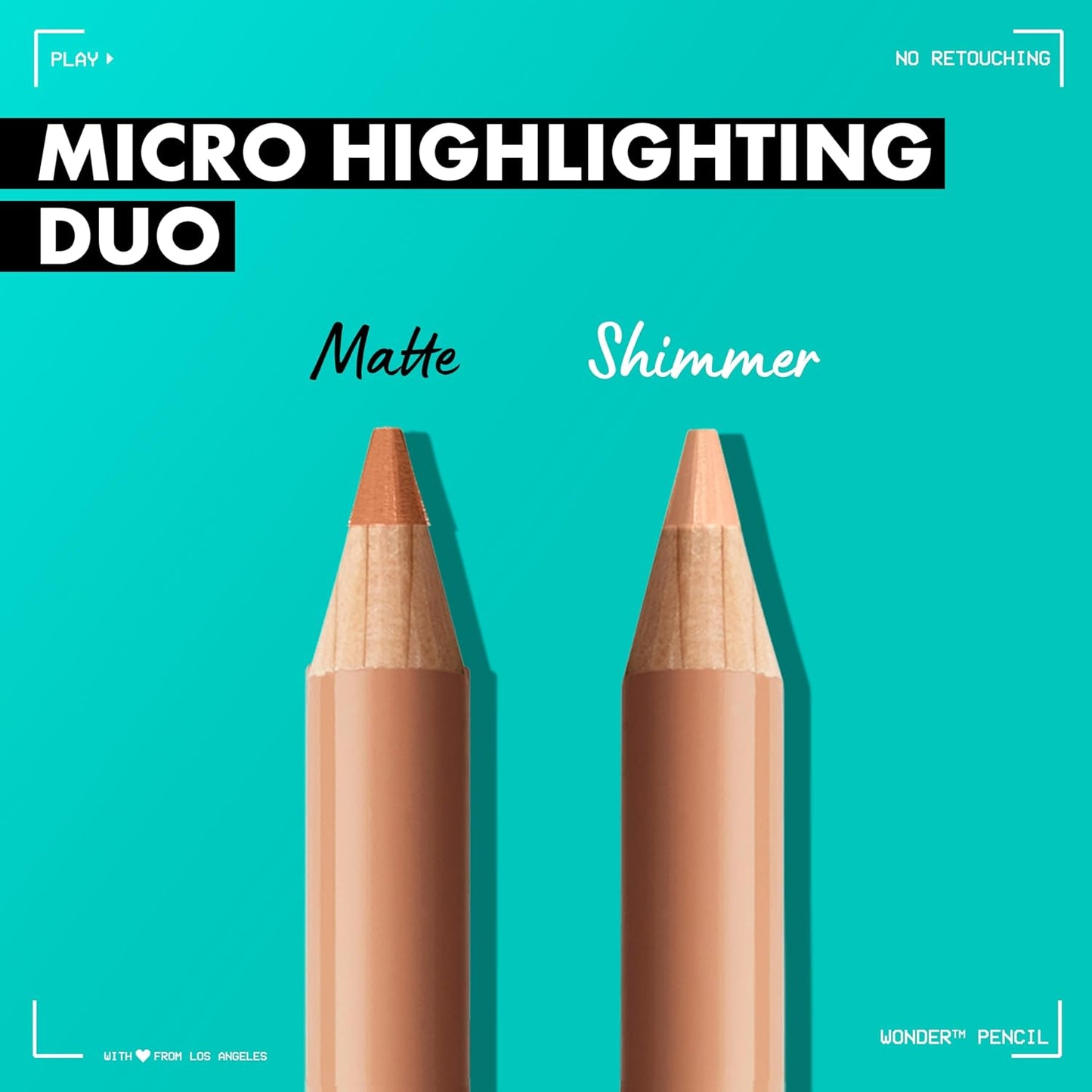 NYX PROFESSIONAL MAKEUP Wonder Pencil, Multi-Use Micro Highlighter & Concealer Stick - Medium Peach (Pack of 2)