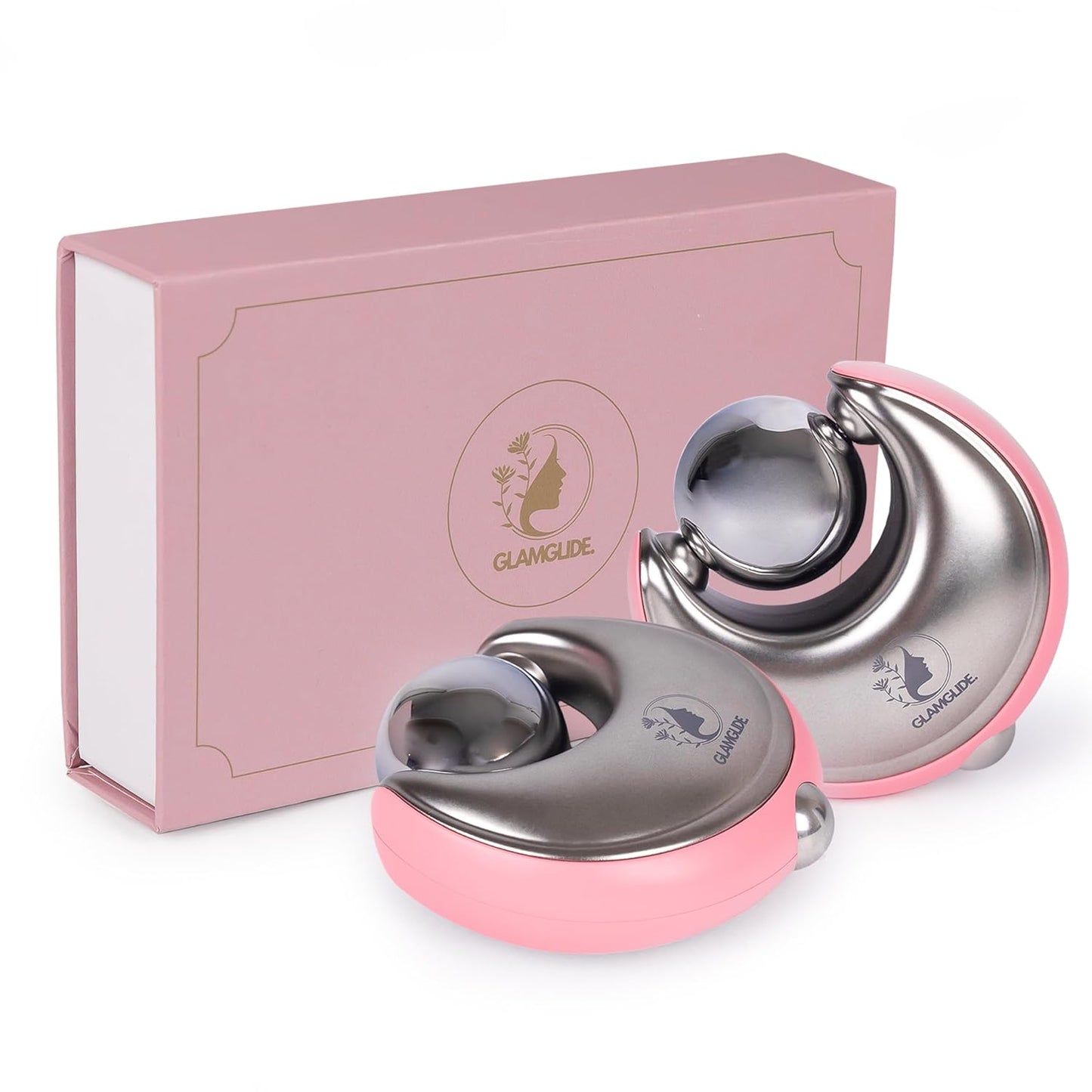 Cryo-Infused Ice Roller for Face Women Pack of 2 - Ergonomic Facial Ice Roller for Eyes, Cheeks, Nose, Mouth, Neck - Travel Freezer Face Depuffer Massager - Skincare Beauty Ice Globes for Face