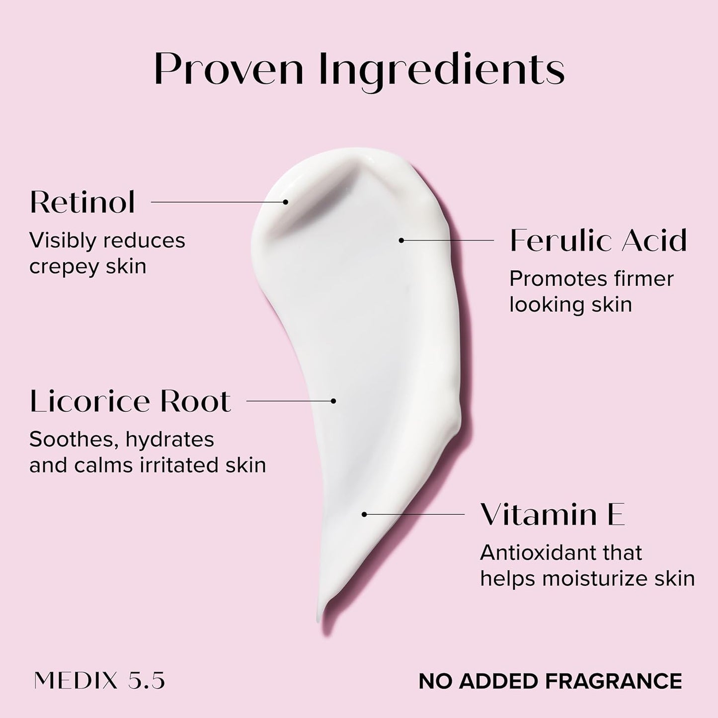 MEDIX Fragrance Free Retinol Body Lotion Crepey Skin Care Treatment | Firming Body & Face Moisturizer | Anti Aging Retinol Cream For Face Targets Loose Crepe Skin, Wrinkles, & Fine Lines, 15 Fl Oz