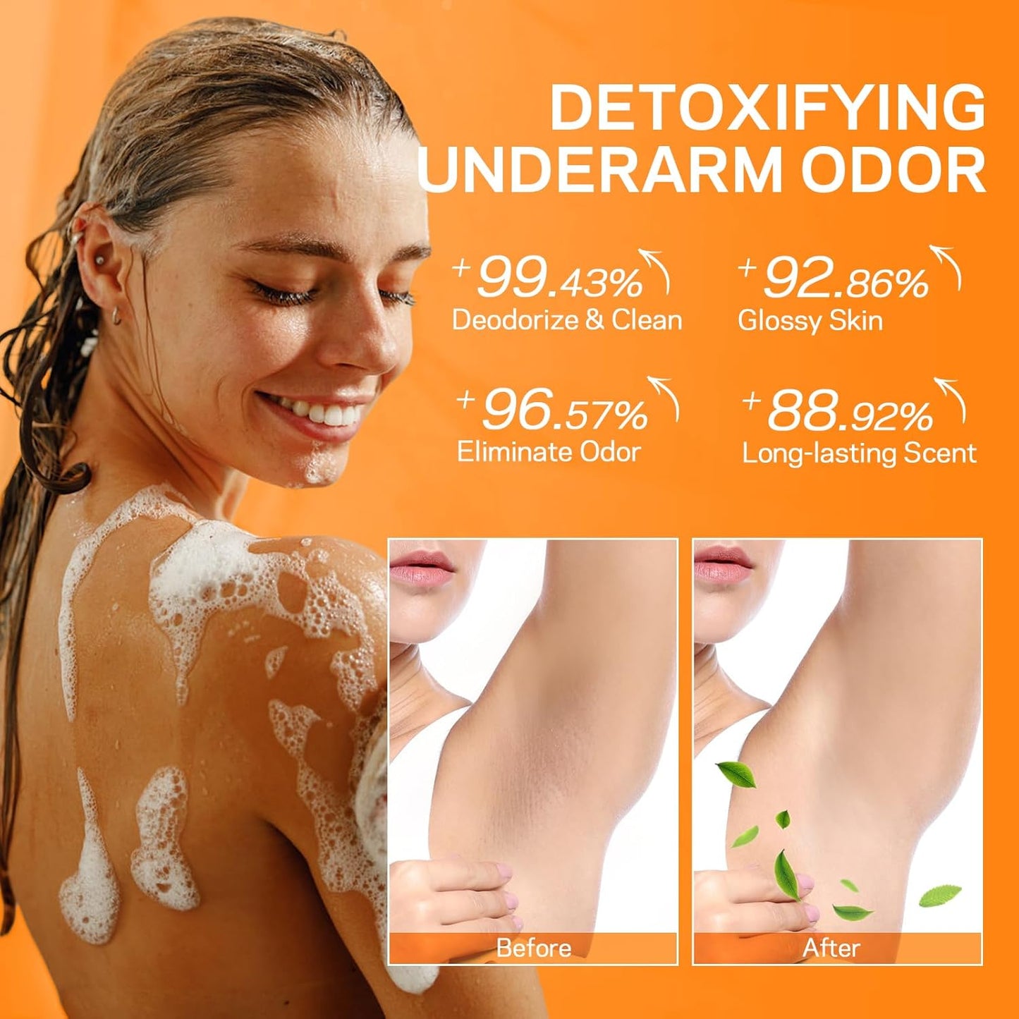 Armpit Detox Soap Set, Underarm Brightening Deodorant Soaps for Dark Armpit Remover, Eliminate Odor, Natural Turmeric Bar with VC, Charcoal Soap with Mint - included Sisal Mesh Bag