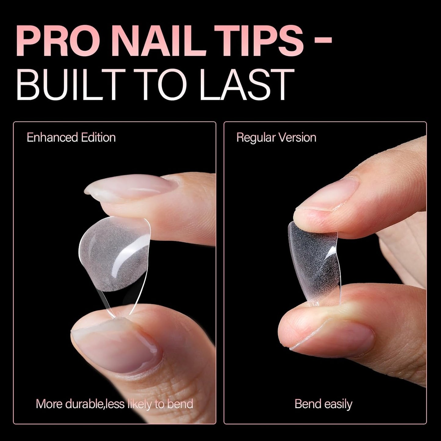 AILLSA Short Almond Nail Tips - Thickened Pre-shaped False Nail Tips Short Almond Shaped Half Matte Nails Tips, Fake Nails Extension 450pcs 15 Sizes with Storage Box