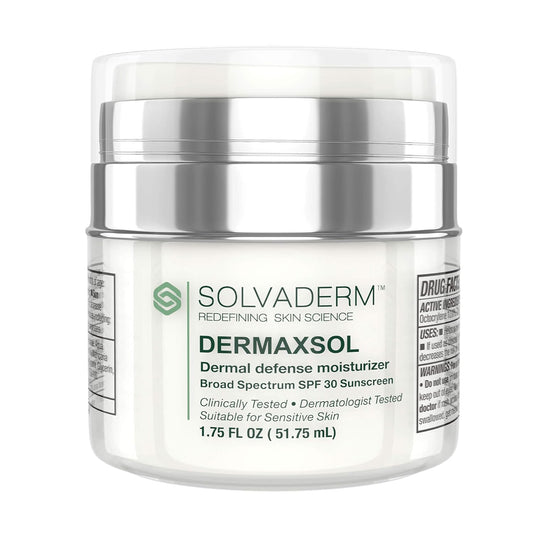 Solvaderm Dermaxsol Daily Moisturizer with Broad Spectrum SPF 30 – Lightweight, Non-Greasy Face Lotion for Hydration & Sun Protection – For All Skin Types – Dermatologist Formulated & Approved