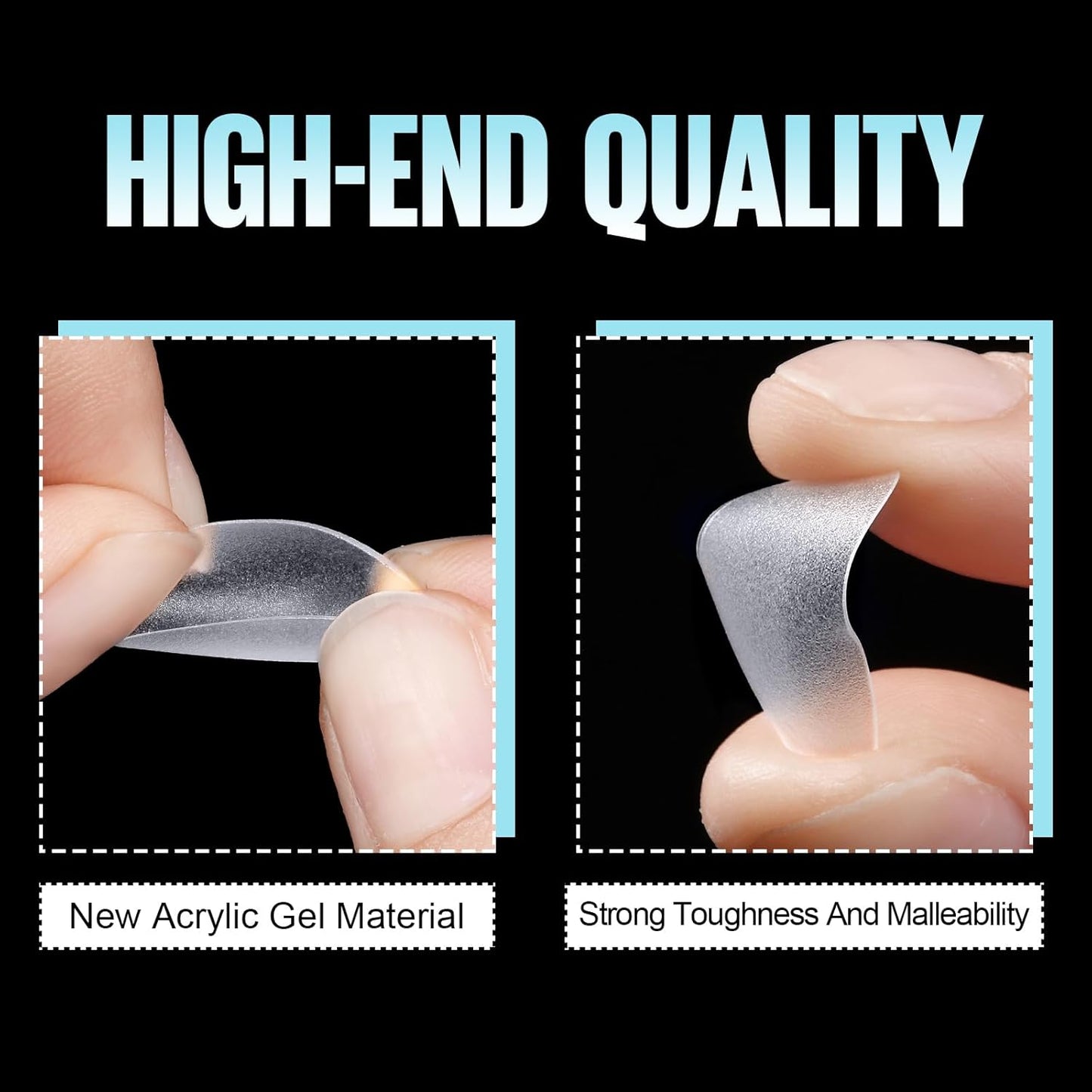 TOMICCA Short Coffin Gel Nail Tips, Full Cover Short Nail Tips, 360Pcs Soft Coffin Nails Matte Fake False Acrylic Press on Nail Home DIY Nail Salon 15 Sizes