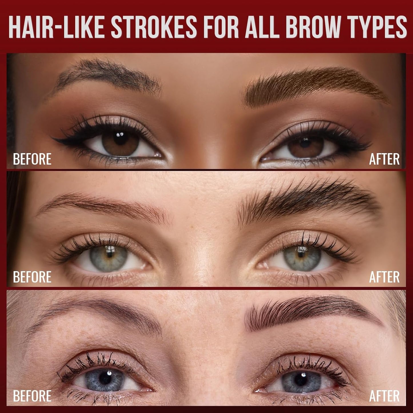 Vevivia Eyebrow Pencils for Women - Eyebrow Pen with Dual-Brush-Tip & Curved Tip for Natural Fuller-Looking Brows, Precise Hair-Like Strokes for All Brow Types, Last All-Day Brow Makeup, Grey