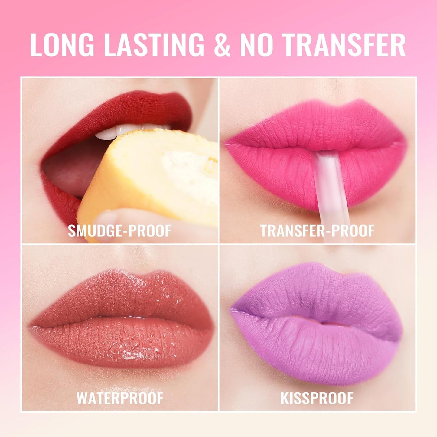 Oulac Matte Liquid Pinky Purple Lipstick for Women, Light Pink Lipstick Long Lasting Waterproof Lip Stain, No Transfer, Creamy High Pigmented Formula with Rose Oil, Vegan & Cruelty-Free, M14