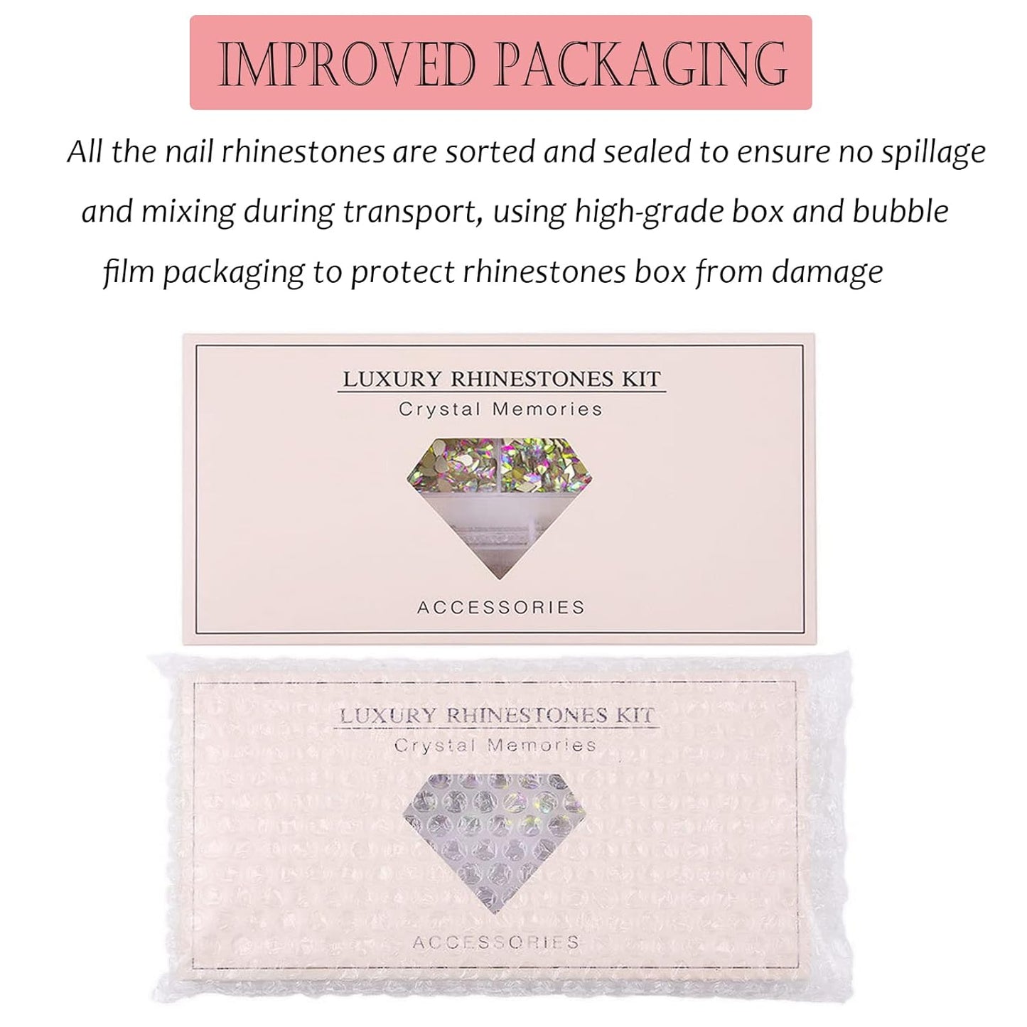 Nail Rhinestones Kit, Nail Art Decorations with Wax Pencil Flat AB Rhinestones Kit DIY Crafts Gemstones for Nail, Shoes, Clothes, Jewels (600 Powder diamonds + 2500 flat rhinestone)