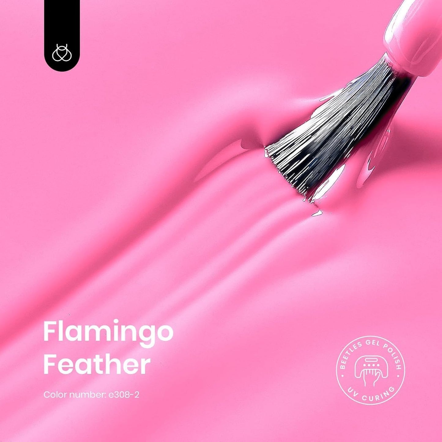 Beetles Pink Gel Nail Polish - Flamingo Feather Light Pink Gel Polish, Soak Off UV LED Nail Lamp Nail Art Manicure Salon DIY Home Gift for Women 15ml