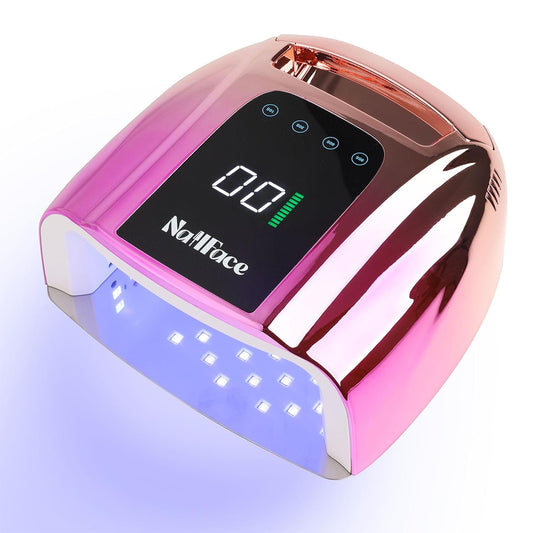 96W Rechargeable UV LED Nail Lamp UV Light for Gel Nails Cordless Gel Nail Lamp Nail Dryer with 42 Beads Smart Sensor & Metal Base