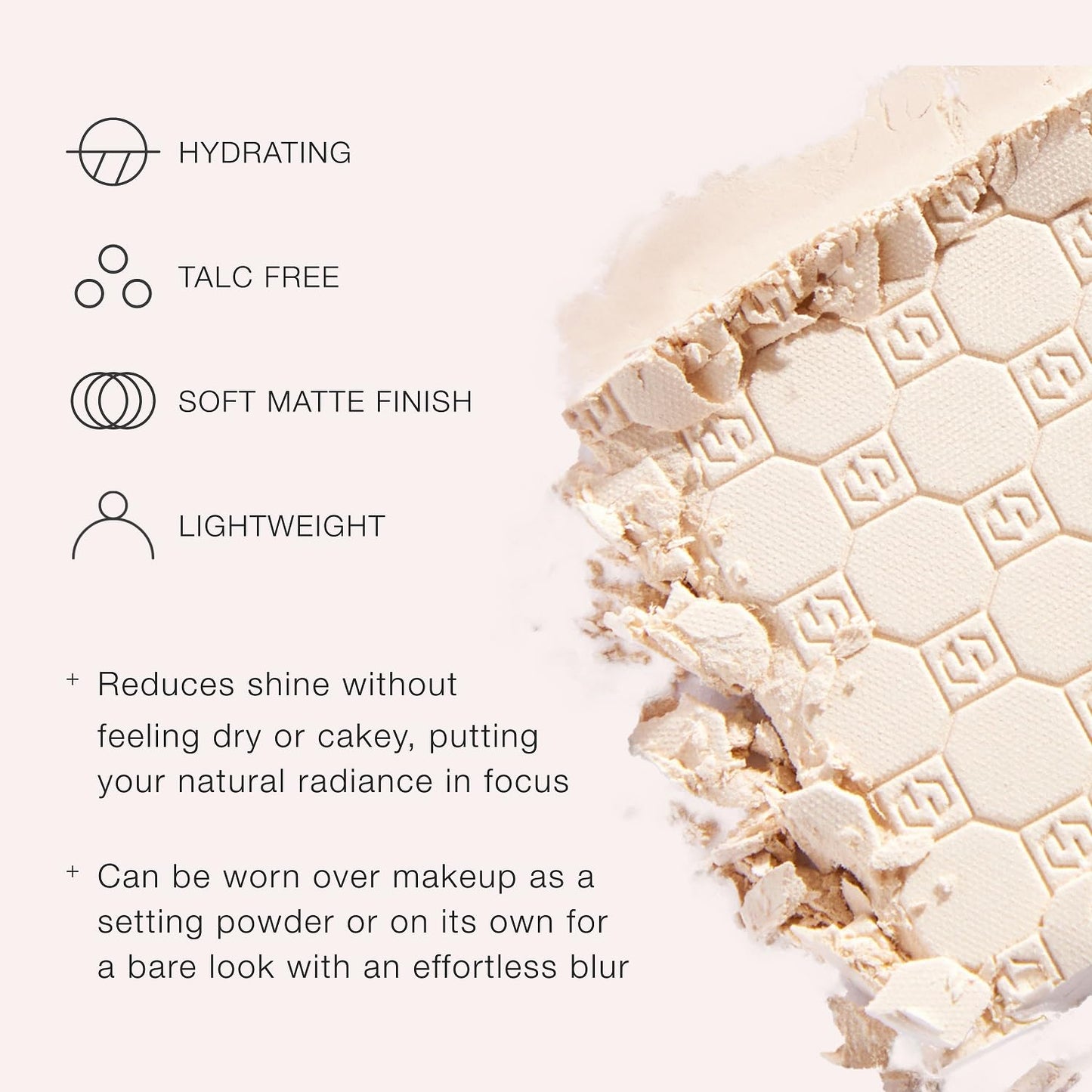 Jouer Soft Focus Hydrate & Setting Powder - Pressed Powder with Matte Finish - Blurring Powder for Fine Lines and Pores - Set Face Makeup Foundation or Concealer - Fair