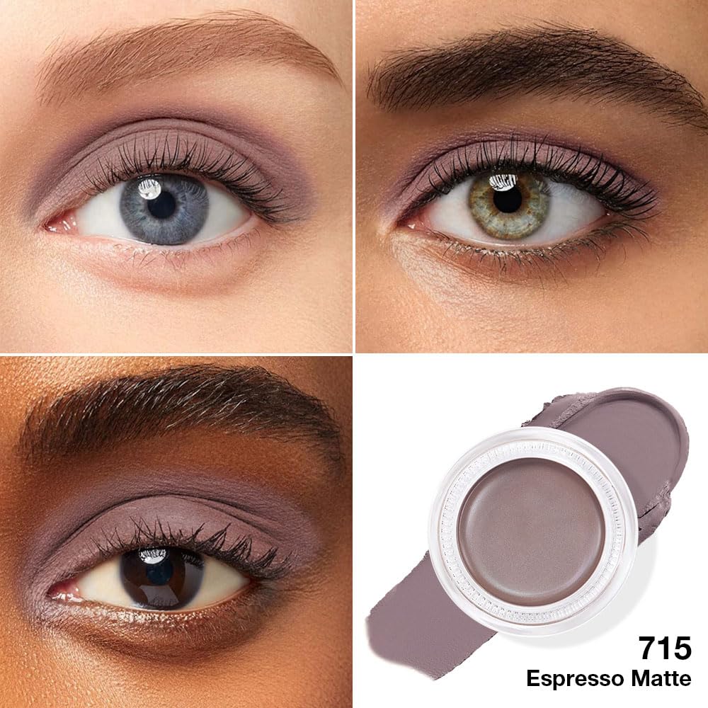 Kaely Single Cream Eyeshadow Pot, Espresso Matte Eye Shadow for Older Women High Pigmented Waterproof, Natural Eyeshadow Palette Makeup Brightener, sombras en crema para ojos, Blendable, 715