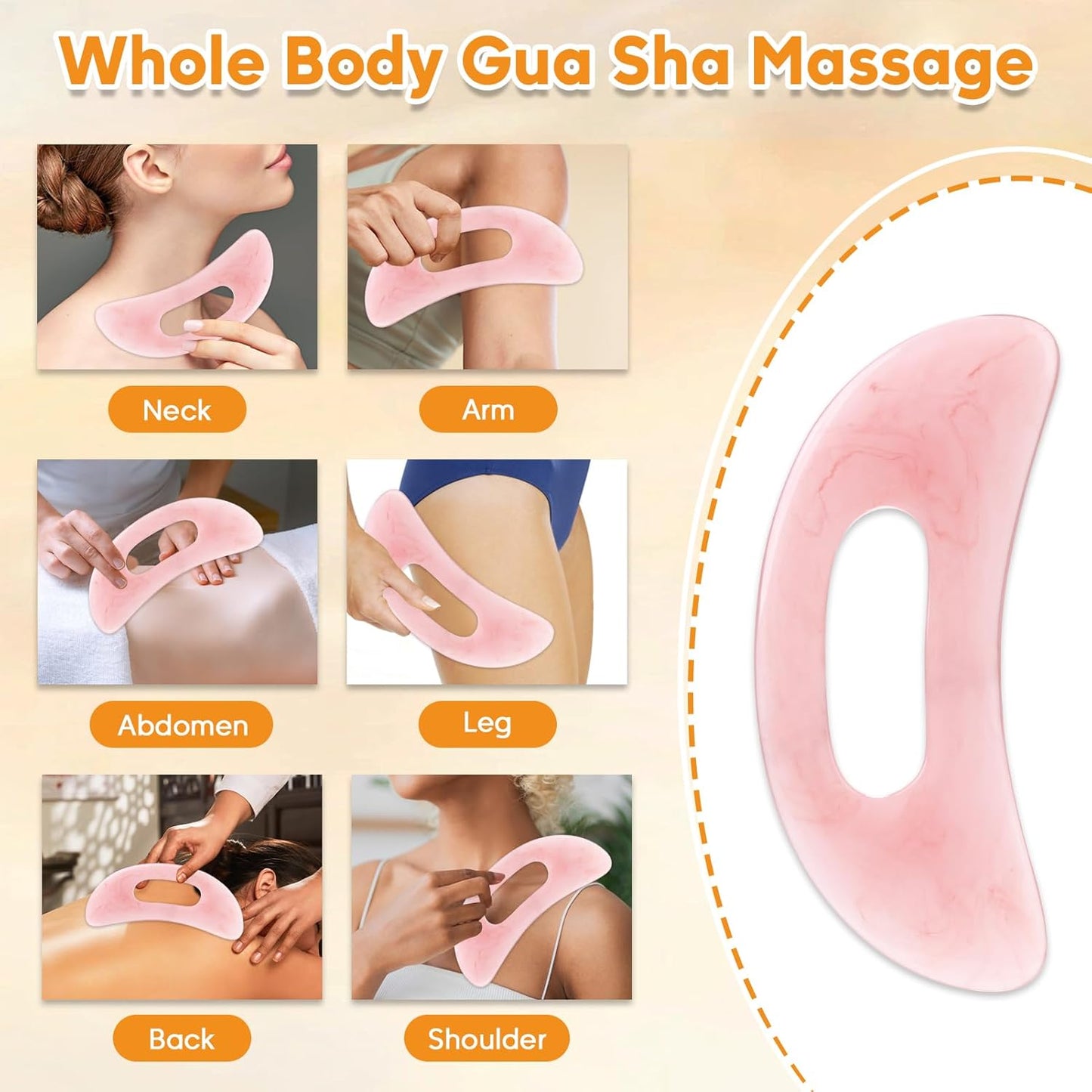 Vitamin E Rose Oil & Gua Sha Massage Tools Set, Gua Sha Oil for Face & Body, Organic Vitamin E Oil for Moisturizing and Hydrating, Anti Aging, Spa Gifts for Him Her