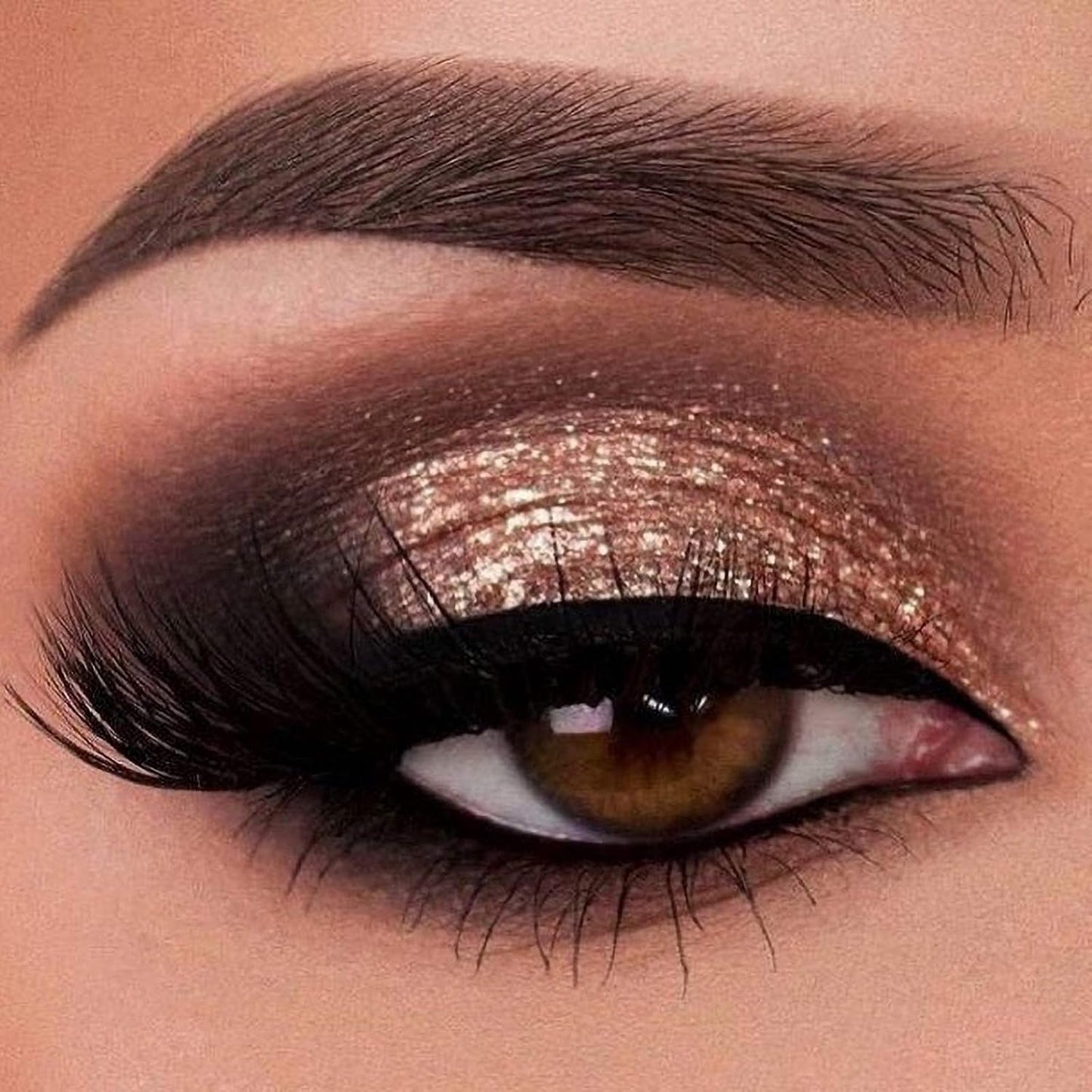 Paris Eyeshadow Highlight Palette Rosegold Shimmer Glitter Sparkle Luxury Versatile Crease-free easy-blend Long Lasting Full 100% Color Pigment