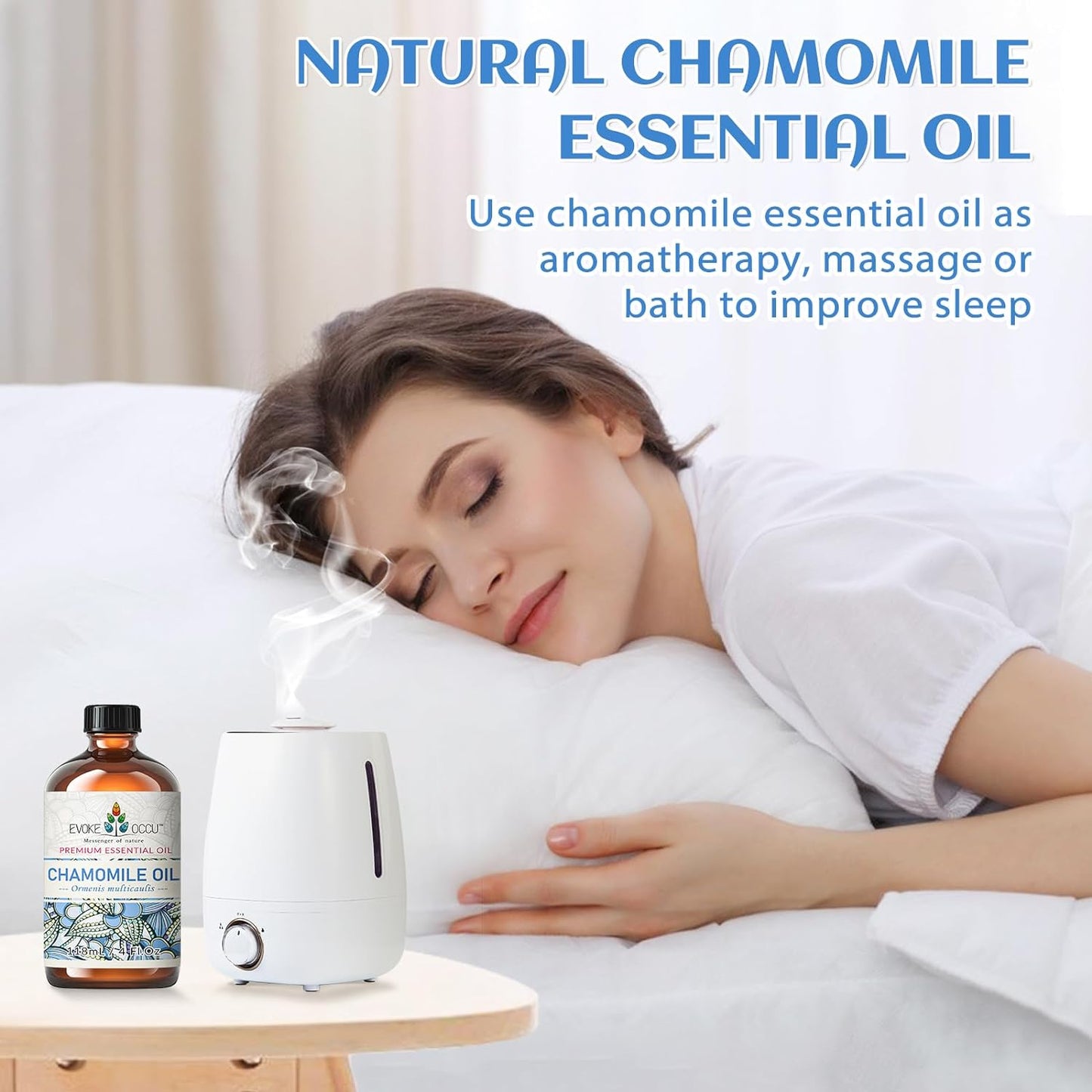 EVOKE OCCU Chamomile Essential Oil for Skin Hair Diffuser Candle Soap Making - 4 FL Oz