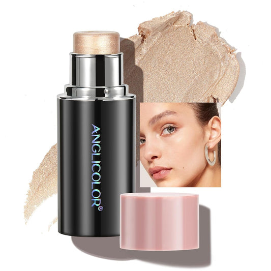 Highlighter Stick, Blendable Makeup, Smooth and Long Lasting, Brightening Effect, Fragrance of Flowers, Better for Fair Skin