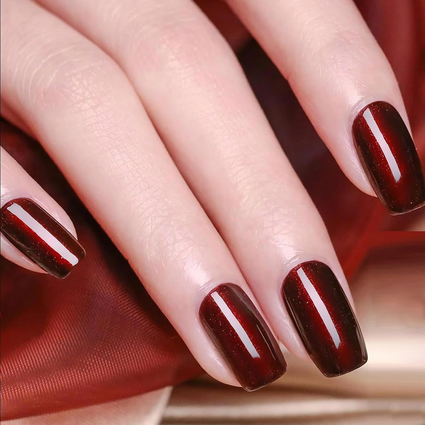 Major Dijit Quick Dry Nail Polish Pearl Wine Red Summer Nail Lacquer for Nail Art Regular Nail Polish 0.41 fl oz.