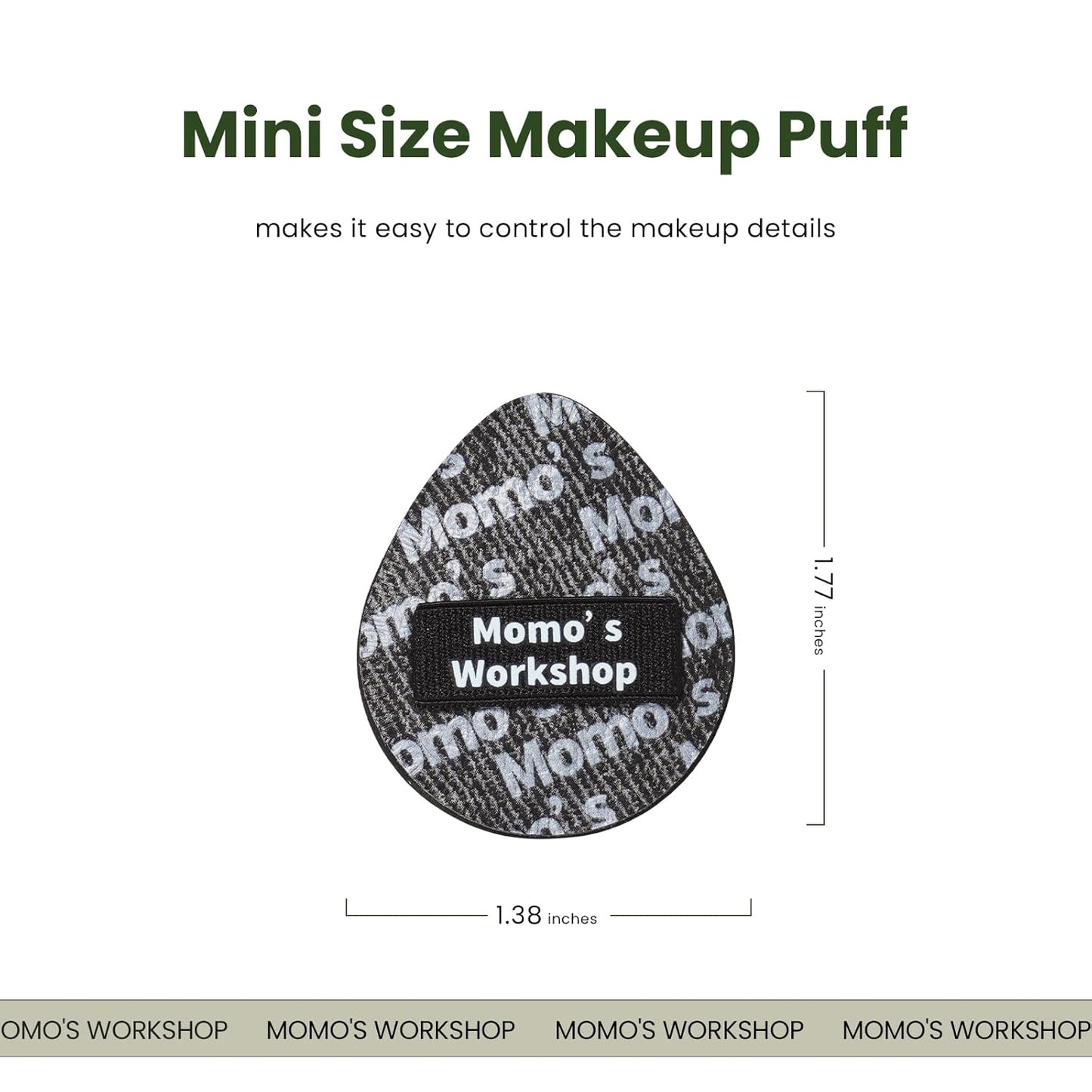 Mini Denim Makeup Sponge Set, Multi-Use Mini Makeup Blenders Sponge for Liquid/Cream/Concealer/Blush/Highlighter, Perfect for Detail Work & Travel,5PCS Mini Concealer Puffs with Storage Case