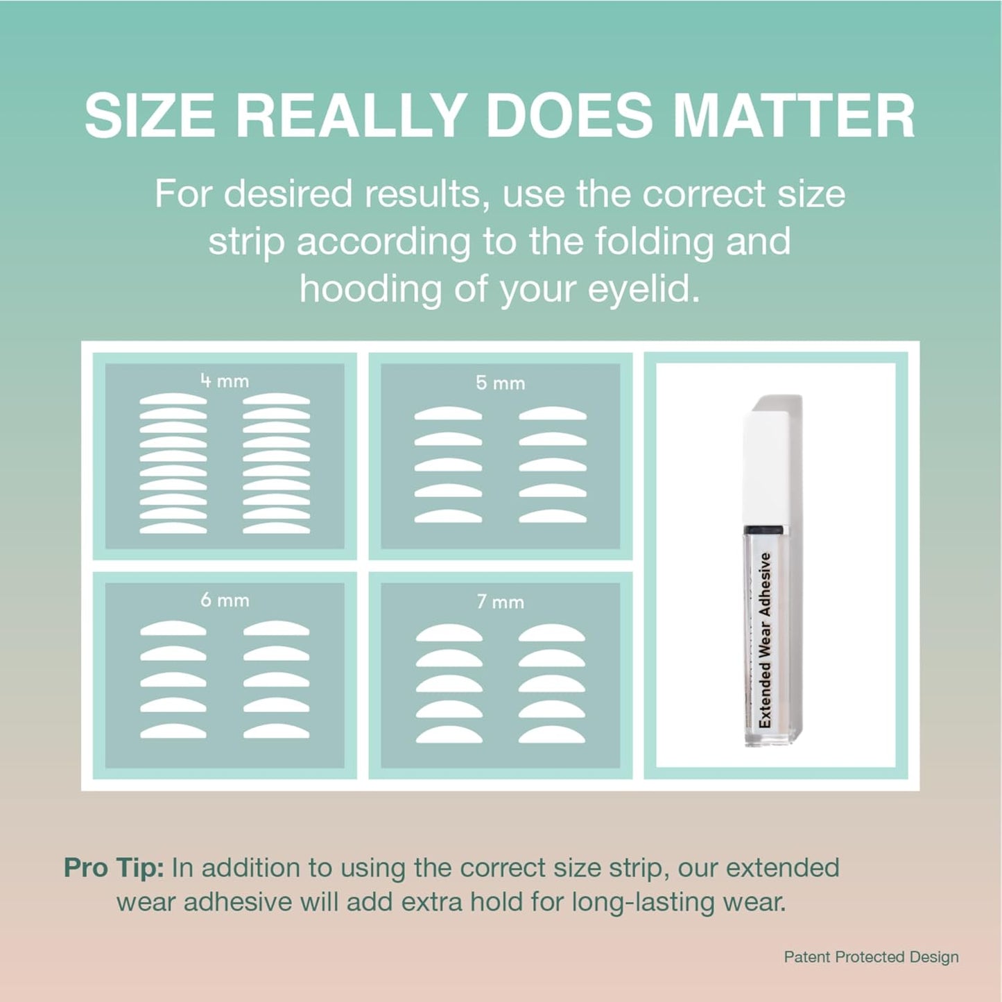 Contours Rx Lids By Design - Medical Grade Eyelid Correcting Strips for Heavy, Hooded, & Droopy Lids - Transparent, Anti-Aging, and Hypoallergenic Eyelid Tape - (4mm - 7mm) Assortment Pack, 80ct