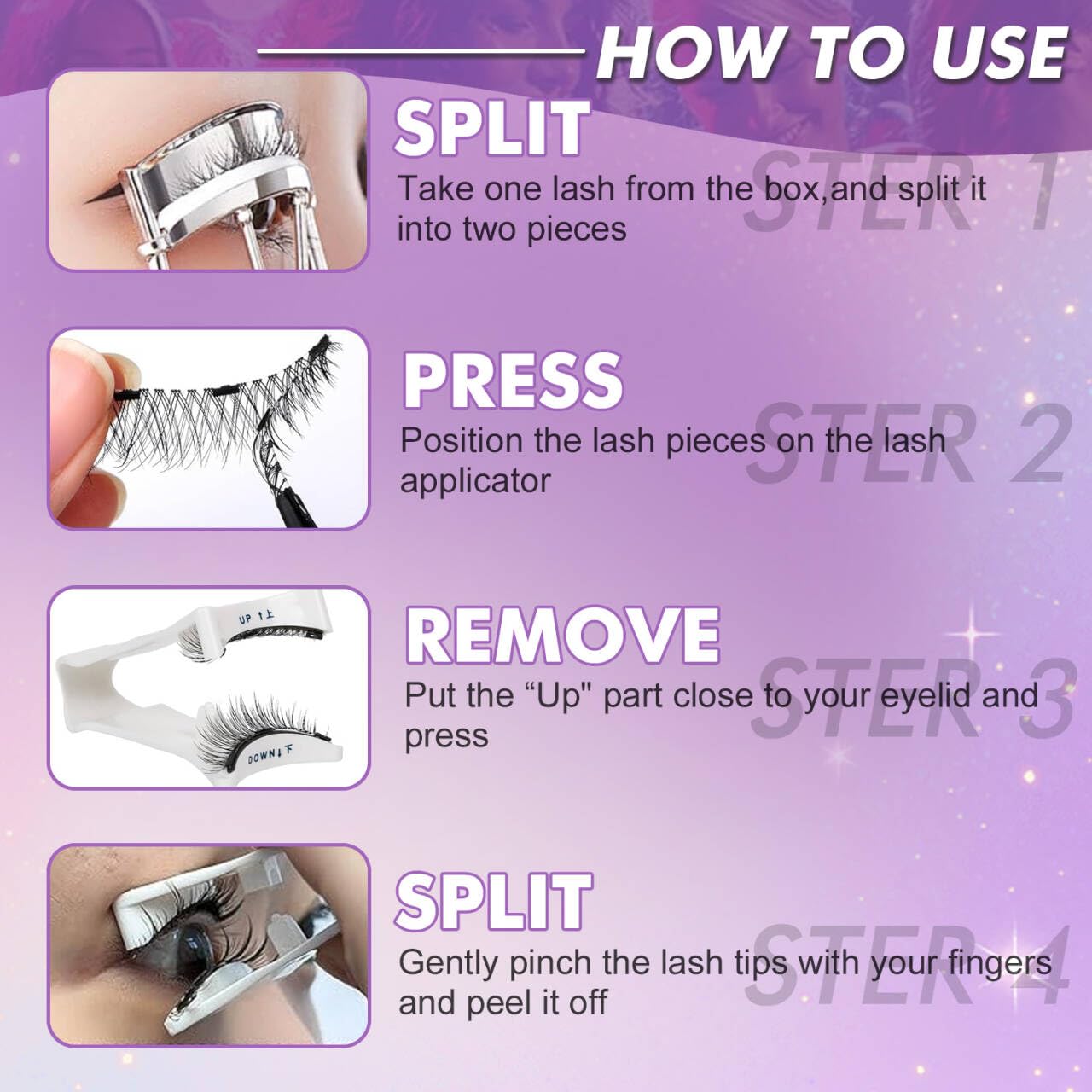 Elara Craft Magnetic Eyelashes with Applicator, Magnetic Eyelashes Natural Look,Reusable Magnet Lashes No Glue Needed Soft Lashes Kit(Natural+Natural)