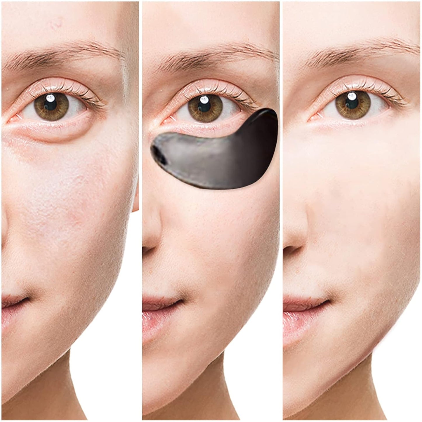 Black Collagen Eye Mask, 30 Pairs Crystal Gold Under Eye Patches For Puffy Eyes and Dark Circles – Look Less Tired and Reduce Wrinkles and Fine Lines (Black)