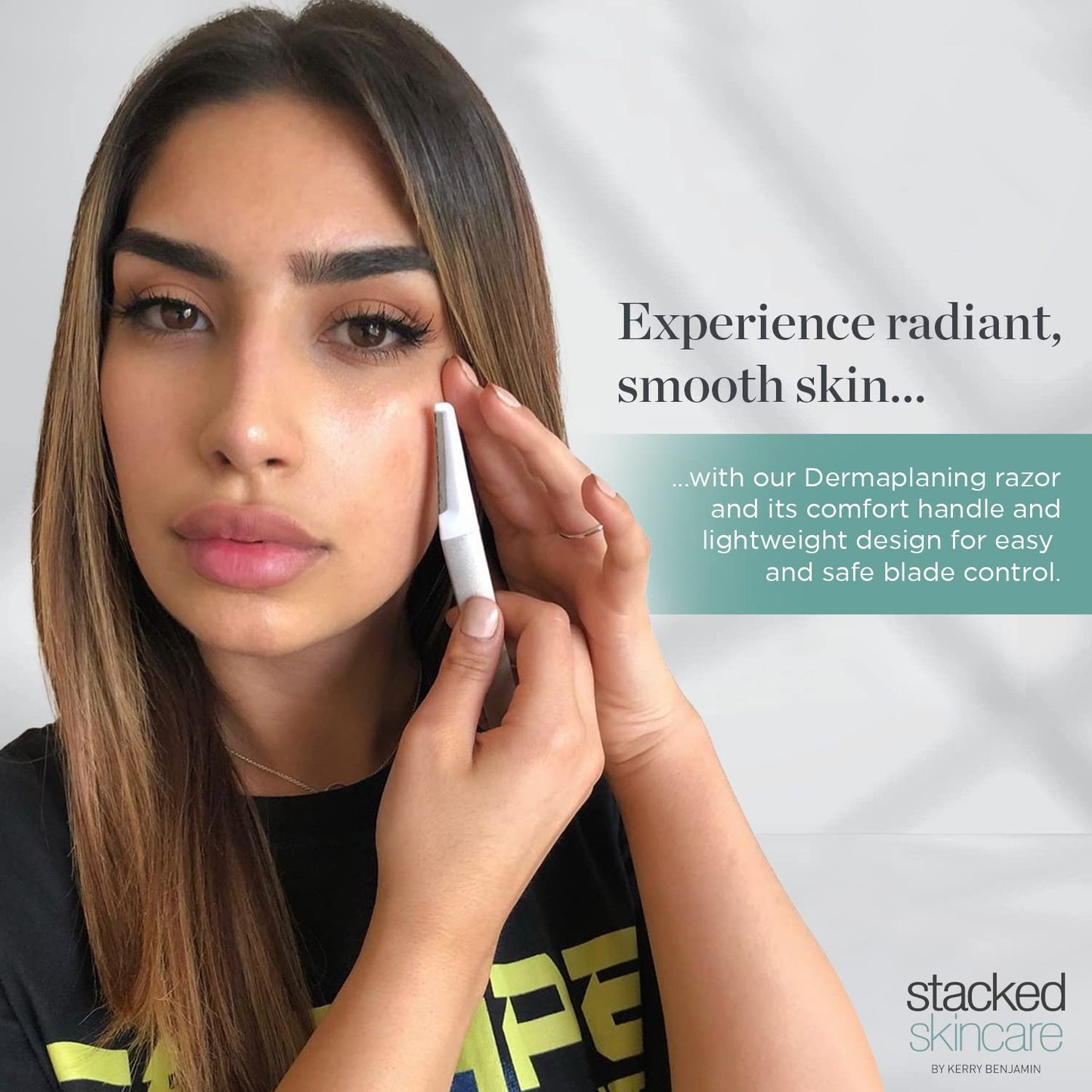 StackedSkincare Dermaplaning Replacement Blades - 3 Pack Face Razor Refills for Women, Peach Fuzz Remover and Exfoliating Tool, Fits StackedSkincare Dermaplane Tool