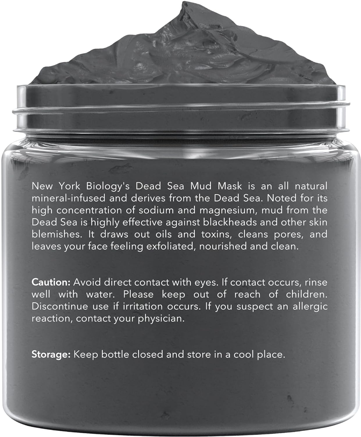 New York Biology Dead Sea Mud Mask for Face and Body | with Eucalyptus | Spa Quality Pore Refiner for Oily Skin | Natural Skincare for Women & Men | Tighten Skin for A Healthier Complexion | 8.8 oz