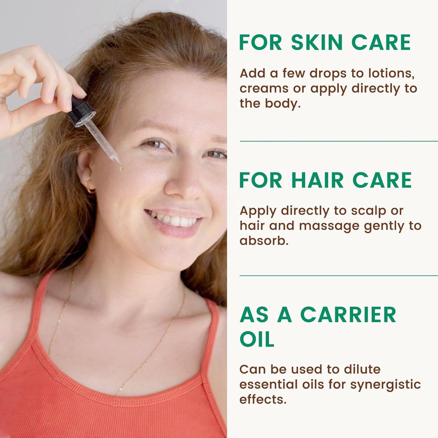 Jojoba Oil Organic Cold Pressed for Face, USDA Certified Premium Grade Jojoba Oil Deeply Moisturizing Carrier Oils for Skin, Face, Nails and Hair Growth, Massage, Essential Oils Mixing(118ML)